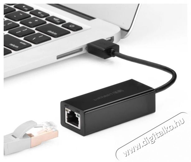 Ugreen USB 2.0 10/100Mbps Ethernet Adapter (Black) H&aacute;ztart&aacute;s / Otthon / K&uuml;lt&eacute;r - Vil&aacute;g&iacute;t&aacute;s / elektromoss&aacute;g - H&aacute;l&oacute;zati eloszt&oacute; / hosszabb&iacute;t&oacute; / adapter - 535829