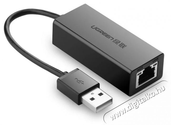 Ugreen USB 2.0 10/100Mbps Ethernet Adapter (Black) H&aacute;ztart&aacute;s / Otthon / K&uuml;lt&eacute;r - Vil&aacute;g&iacute;t&aacute;s / elektromoss&aacute;g - H&aacute;l&oacute;zati eloszt&oacute; / hosszabb&iacute;t&oacute; / adapter - 535829