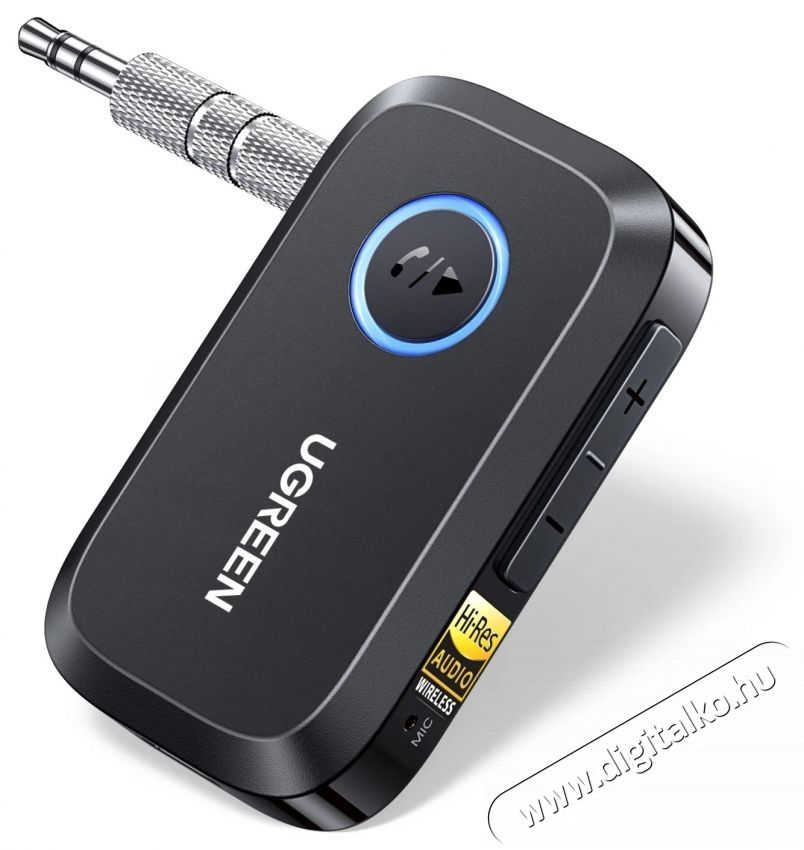 Ugreen LDAC Bluetooth 6.0 Jack Receiver for Car AUX Adapter with Built-in Mic Hands-Free Calls Bluetooth adapter (55546) Aut&oacute;hifi / Aut&oacute; felszerel&eacute;s - Aut&oacute;s / aut&oacute;hifi kieg&eacute;sz&iacute;tő - Egy&eacute;b aut&oacute;s kieg&eacute;sz&iacute;tő - 540686