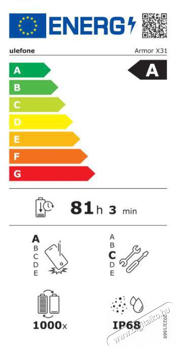 Ulefone Armor X31 6GB / 128GB Lightsome Green Mobil / Kommunik&aacute;ci&oacute; / Smart - Okostelefon - Android - 528235