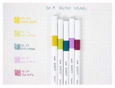 UNI Emott No.8 Retro Colors 5db-os vegyes sz&iacute;nű tűfilc k&eacute;szlet - Iroda &eacute;s sz&aacute;m&iacute;t&aacute;stechnika - Egy&eacute;b sz&aacute;m&iacute;t&aacute;stechnikai term&eacute;k - 390271