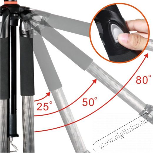 Vanguard ABEO PRO 283CGH karbon háromlábú állvány pisztolymarkolatos gömbfejjel Fotó-Videó kiegészítők - Állvány - Tripod állvány - 265987