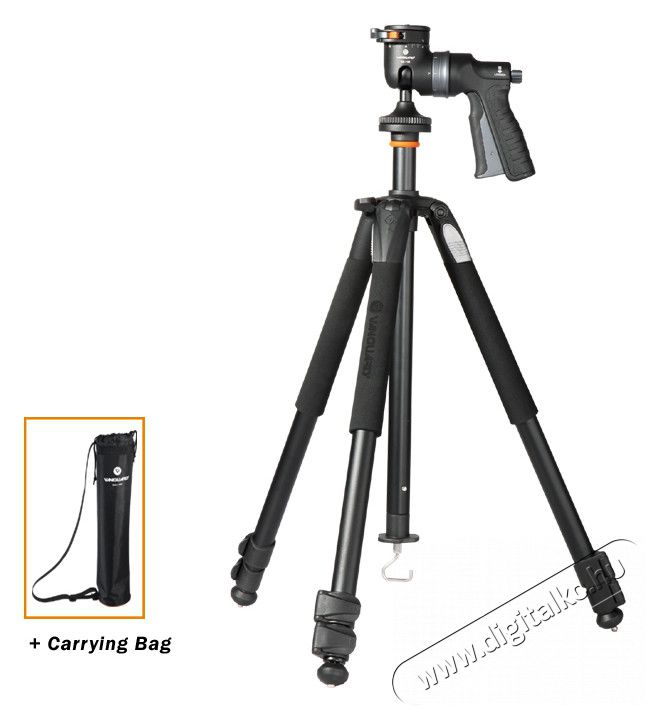 Vanguard ALTA+ 263AGH aluminium háromlábú állvány pisztolymarkolatos gömbfejjel Fotó-Videó kiegészítők - Állvány - Tripod állvány - 266002