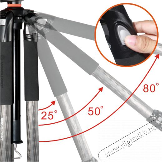 Vanguard ABEO PLUS 363CT Karbon háromlábú állvány Fotó-Videó kiegészítők - Állvány - Tripod állvány - 279009