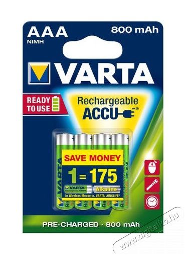 Varta Longlife Accu R2U AAAx4 800mAh elem Akkuk és töltők - Elem - 336659