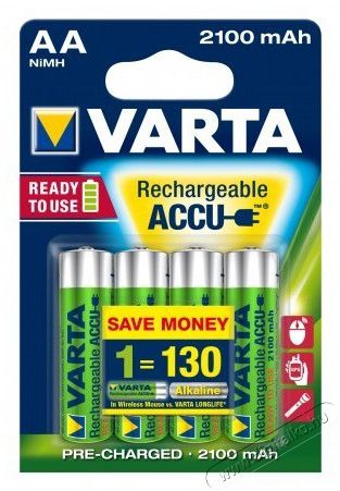 Varta Longlife Accu R2U AAx2 2100mAh tölthető elem Akkuk és töltők - Elem méretű akku és töltő - Akku - 336660