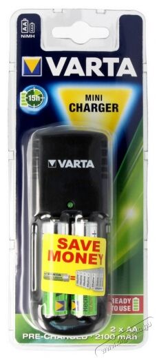 Varta Mini 2xAA 2100 mAh akkutöltő Akkuk és töltők - Elem méretű akku és töltő - Szettben - 336666