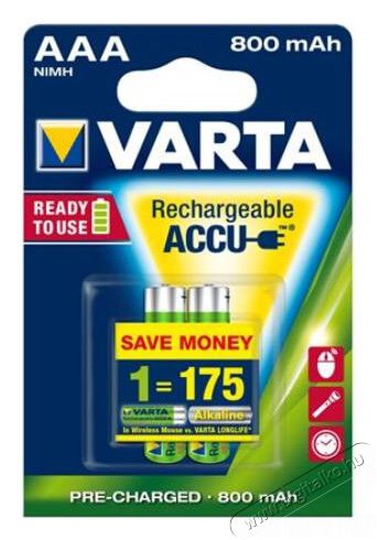 Varta RR Akku R2U AAAx2 800mAh Akkuk és töltők - Elem méretű akku és töltő - Akku - 336689