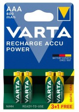 Varta 56703101494 AAA 800mAh NiMh akku 3+1 db/bliszter Akkuk és töltők - Elem méretű akku és töltő - Akku - 388047