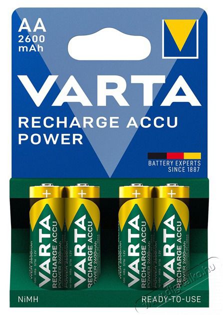 Varta 5716101404 Ready2Use AA (HR6) 2600mAh akku 4db/bliszter Akkuk &eacute;s t&ouml;ltők - Elem - 388225
