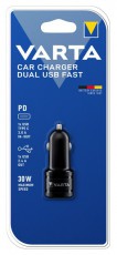 Varta 57932101401 Car Charger Dual USB Fast 1xUSB/1xUSB-C autós töltő Autóhifi / Autó felszerelés - Autós kihangosító - Autós kihangosító - 398739