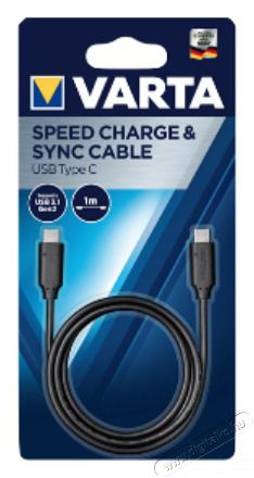 Varta 57947101401 1m Type C - Type C fekete adat- és töltőkábel Iroda és számítástechnika - Számítógép tartozék - USB kábel - 455563