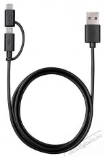 Varta 57948101401 1m 2in1 USB - microUSB/Type C fekete adat- és töltőkábel Iroda és számítástechnika - Számítógép tartozék - USB kábel - 455561