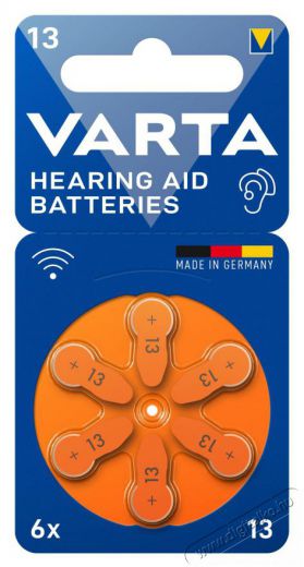 Varta 24606101416 13 hallókészülék elem 6db/bliszter Akkuk és töltők - Elem - 479995