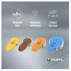 Varta 24606101416 13 hallókészülék elem 6db/bliszter Akkuk és töltők - Elem - 479995