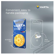 Varta 24610101416 10 hallókészülék elem 6db/bliszter Akkuk és töltők - Elem - 479993