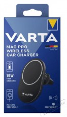 Varta 57902101111 15W Mag Pro vezeték nélküli autós töltőszett Mobil / Kommunikáció / Smart - Mobiltelefon kiegészítő / tok - Hálózati-, autós töltő - 508283
