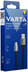 Varta 57935101111 2m 60W USB A-USB C adat- és töltőkábel Akkuk és töltők - Li-ion akkumulátor és töltő (gyári) - Töltő / hálózati adapter - 508284