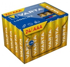 Varta 4103301134 Longlife mikro AAA (LR03) elem 24db/csomag (műanyagmentes csomagol&aacute;s) Akkuk &eacute;s t&ouml;ltők - Elem - 515969