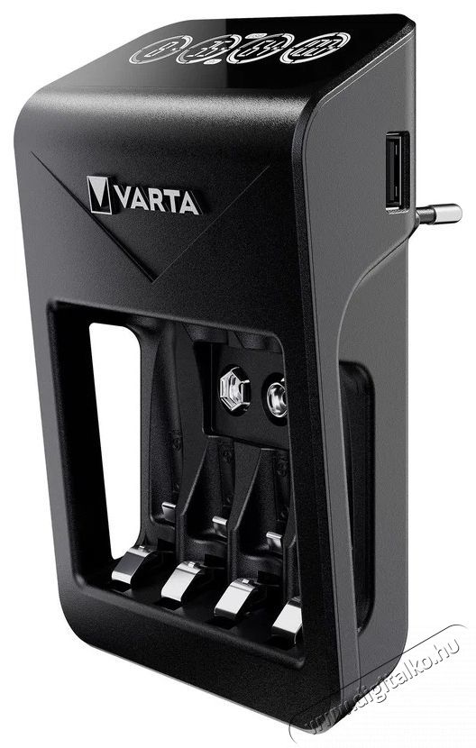 Varta LCD Plug Charger+ T&ouml;ltő + 4x AA 56706 2100 mAh Akkuk &eacute;s t&ouml;ltők - Elem m&eacute;retű akku &eacute;s t&ouml;ltő - Szettben - 538048