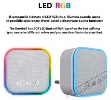 VELAMP  Vezeték nélküli ajtócsengő DOM052 aljzathoz - 2 db, 150 m, 36 dallam Háztartás / Otthon / Kültér - Lakásfelszerelés - Csengő - 519824