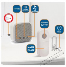 VELAMP  Vezeték nélküli ajtócsengő DOM052 aljzathoz - 2 db, 150 m, 36 dallam Háztartás / Otthon / Kültér - Lakásfelszerelés - Csengő - 519824