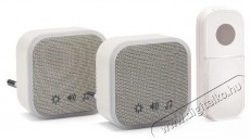 VELAMP  Vezeték nélküli ajtócsengő DOM052 aljzathoz - 2 db, 150 m, 36 dallam Háztartás / Otthon / Kültér - Lakásfelszerelés - Csengő - 519824