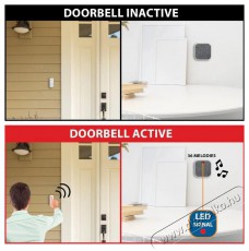 VELAMP  Vezeték nélküli csengő DOM009 aljzathoz, 150 m, 36 dallam Háztartás / Otthon / Kültér - Lakásfelszerelés - Csengő - 519826