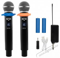 Veles-X Dual Wireless Handheld Microphone Party Karaoke System with Receiver Fotó-Videó kiegészítők - Mikrofon - Ének és hangszer mikrofon - 526542