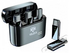 Veles-X Wireless Lavalier Microphone System Dual Lightning Fotó-Videó kiegészítők - Mikrofon - Csíptetős, fej és kitűző mikrofon - 526543