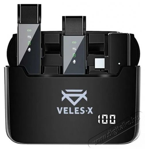 Veles-X Wireless Lavalier Microphone System Dual Lightning Fotó-Videó kiegészítők - Mikrofon - Csíptetős, fej és kitűző mikrofon - 526543