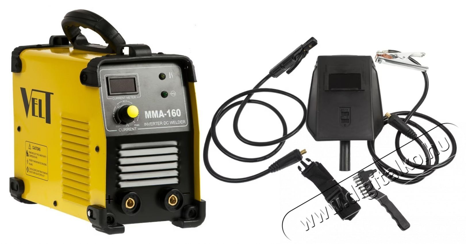 Velt MMA 160 inverter hegesztőg&eacute;p, 160 A, 230 V, elektr&oacute;da 1.6-4 mm, 4.5 kg, kieg&eacute;sz&iacute;tők H&aacute;ztart&aacute;s / Otthon / K&uuml;lt&eacute;r - Szersz&aacute;m - Hegesztő - 537537