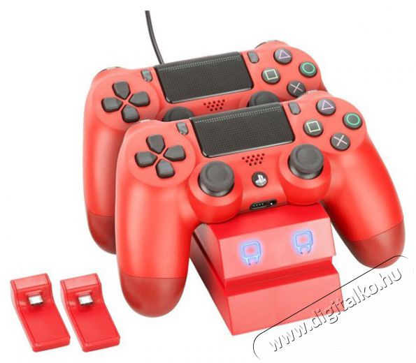 Venom VS2739 PS4 Piros dupla töltőállomás Iroda és számítástechnika - Játék konzol - Kiegészítő - 394378