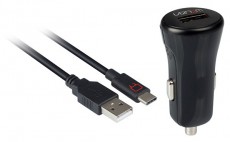 Venom VS4795 USB autós töltő + 2 méter Type-C töltőkábel Autóhifi / Autó felszerelés - Autós töltő / szivargyújtó adapter - 394375