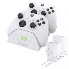 Venom VS2871 Xbox Series X & S fehér dupla töltőállomás + 2db akkumulátor Iroda és számítástechnika - Játék konzol - Kiegészítő - 394391