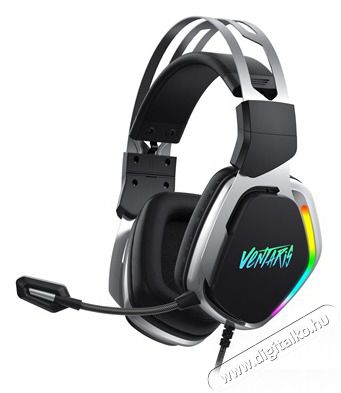 VENTARIS H900 RGB 7.1 Fekete-ezüst gamer headset Audio-Video / Hifi / Multimédia - Fül és Fejhallgatók - Fejhallgató mikrofonnal / headset - 389899