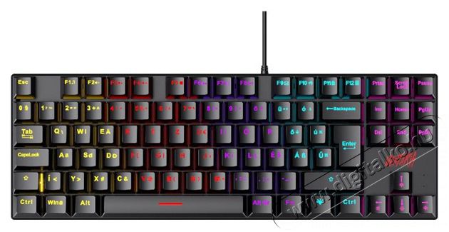 VENTARIS Malevik RGB (Blue Switch) HUN Mechanikus gamer billentyűzet Iroda és számítástechnika - Billentyűzet / billentyűzet szett - Vezetékes - 403985