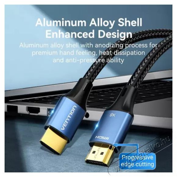 Vention Cotton Braided USB-C 4.0 5A Cable 1m Gray Aluminum Alloy Type Iroda és számítástechnika - Számítógép tartozék - USB kábel - 503445