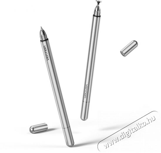Vention 2-in-1 touch pen aluminum alloy, gray érintőceruza Mobil / Kommunikáció / Smart - Tablet / E-book kiegészítő, tok - Ceruza - 529113