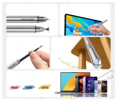 Vention 2-in-1 touch pen aluminum alloy, gray érintőceruza Mobil / Kommunikáció / Smart - Tablet / E-book kiegészítő, tok - Ceruza - 529113