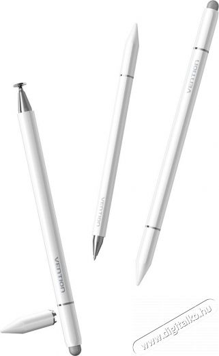 Vention 3-in-1 magnetic touch pen aluminum alloy, white érintőceruza Mobil / Kommunikáció / Smart - Tablet / E-book kiegészítő, tok - Ceruza - 529114