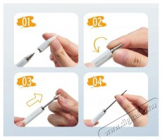 Vention 3-in-1 magnetic touch pen aluminum alloy, white érintőceruza Mobil / Kommunikáció / Smart - Tablet / E-book kiegészítő, tok - Ceruza - 529114