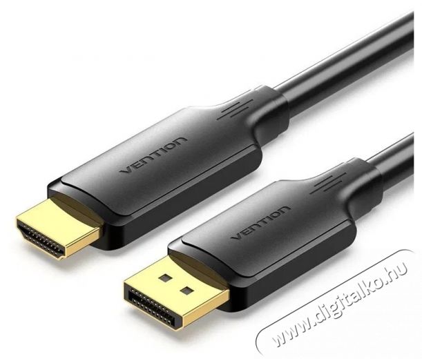 Vention DisplayPort Male to HDMI Male 4K HD Cable, 3 m, fekete videok&aacute;bel 3m Tv kieg&eacute;sz&iacute;tők - K&aacute;bel / csatlakoz&oacute; - Hdmi k&aacute;bel - 532381