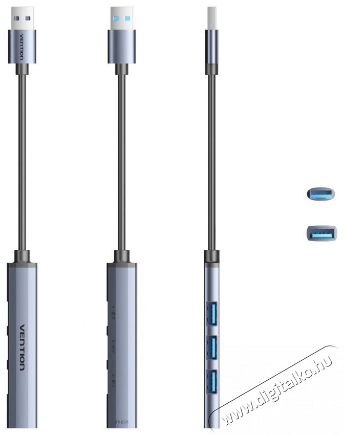 Vention SuperMini USB 3.0 HUB 0.15m Gray USB Hub Iroda &eacute;s sz&aacute;m&iacute;t&aacute;stechnika - Notebook kieg&eacute;sz&iacute;tő - Egy&eacute;b notebook kieg&eacute;sz&iacute;tő - 532830