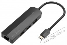 Vention Type-C (USB-C) to 3&times; USB 2.0 / RJ45 / Micro-B HUB 0.15M Black ABS Type Dokkol&oacute; &aacute;llom&aacute;s Iroda &eacute;s sz&aacute;m&iacute;t&aacute;stechnika - Notebook kieg&eacute;sz&iacute;tő - Egy&eacute;b notebook kieg&eacute;sz&iacute;tő - 532828