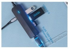 Vention Type-C (USB-C) to 3&times; USB 3.0 / RJ45 / Micro-B HUB 0.15M Black ABS Type Iroda &eacute;s sz&aacute;m&iacute;t&aacute;stechnika - Notebook kieg&eacute;sz&iacute;tő - Egy&eacute;b notebook kieg&eacute;sz&iacute;tő - 532827
