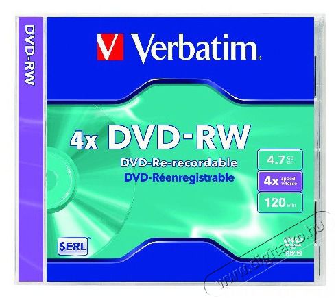 VERBATIM DVD-RW 4,7GB 4X normál tokos DVD lemez Iroda és számítástechnika - Számítógép tartozék - CD / DVD tartó / tasak - 386149