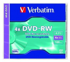 VERBATIM DVD-RW 4,7GB 4X normál tokos DVD lemez Iroda és számítástechnika - Számítógép tartozék - CD / DVD tartó / tasak - 386149