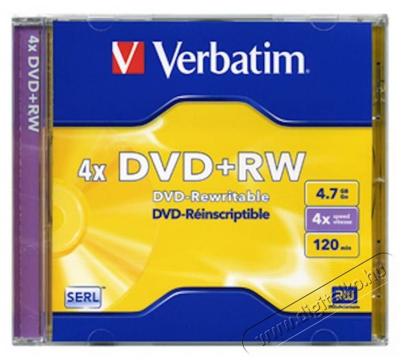 VERBATIM DVDVU+4 DVD+RW normál tokos DVD lemez Iroda és számítástechnika - Számítógép tartozék - CD / DVD tartó / tasak - 386148