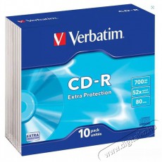 VERBATIM CDV7052V10DL CD-R DataLife slim tok 10db/csomag Iroda és számítástechnika - Számítógép tartozék - CD / DVD tartó / tasak - 386212